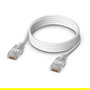Ubiquiti UACC-Cable-Patch-EL-1M-W Cable de Red Ethernet Cat6 1m Blanco Translúcido