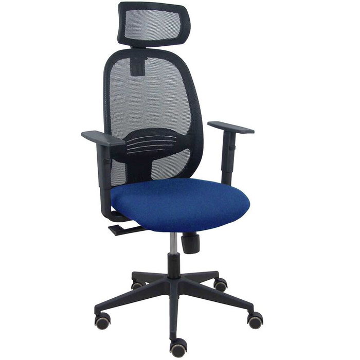 PIQUERAS Y CRESPO Silla de oficina Cilanco con mecanismo Sincro, Azul marino y Negro
