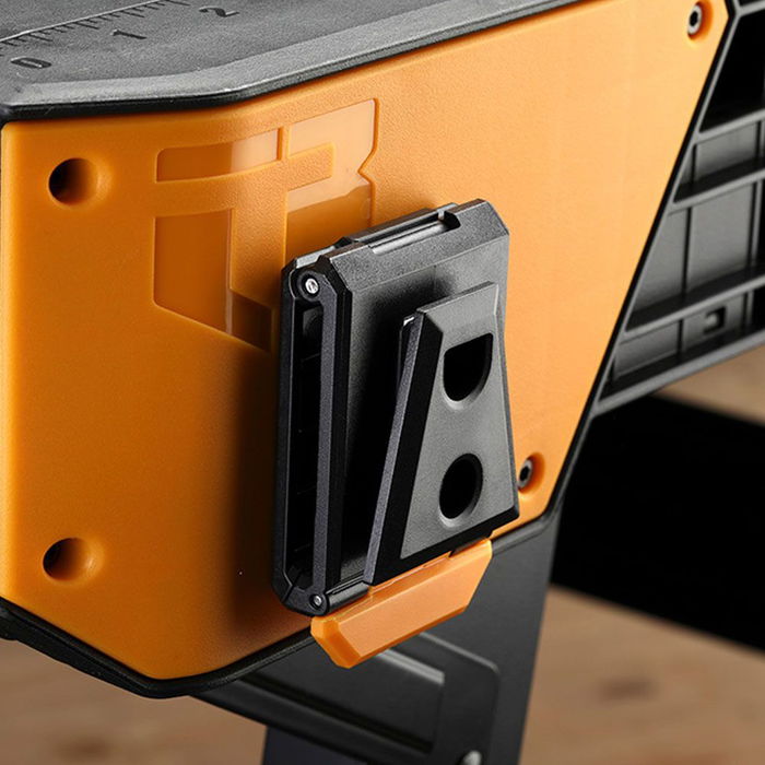 Toughbuilt Banco de trabajo plegable TB-WB700 Montaje Rápido, Soporta 454kg, Asa Transporte, Plegable Compacto