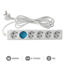GSC Evolution Base múltiple Serie Estándar 6T 3x1.5mm 3M Blanco