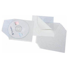 Grafoplás Fundas de PVC Adhesivas para CD/DVD Blanco