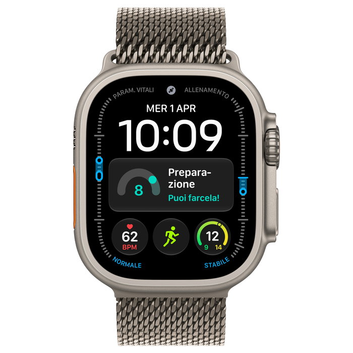 Apple Watch Ultra 49mm Titanio Natural con Bucle Milanese de Titanio Natural, GPS + Cellular