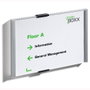 Durable INFO SIGN Placa de identificación para puertas, 210 x 148,5 mm, Metal Plateado
