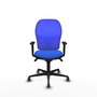 PIQUERAS Y CRESPO Silla de oficina Jorquera con mecanismo Sincro, tela azul