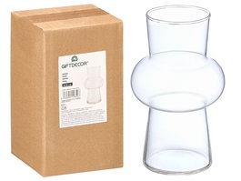 Giftdecor - Jarrón de Cristal Cloud, Transparente, 8x20 cm (Set de 12)