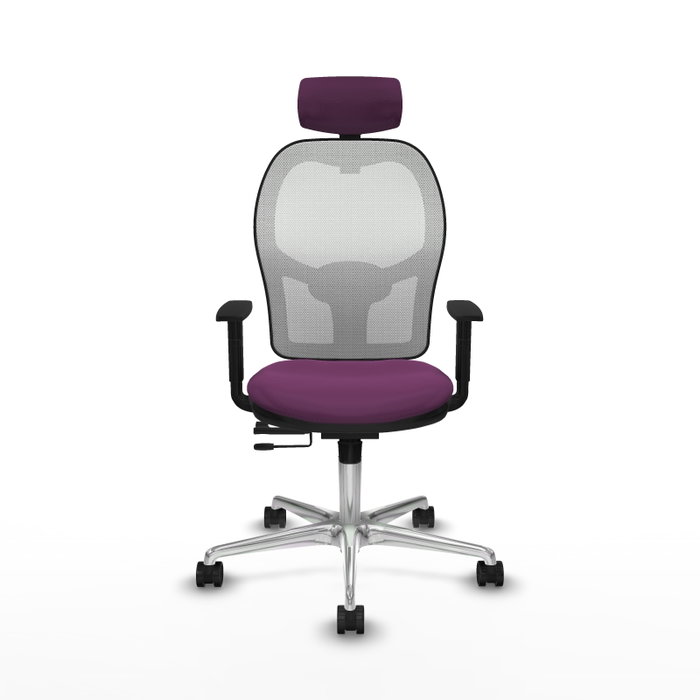 PIQUERAS Y CRESPO Silla de oficina Jorquera con mecanismo Sincro/Traslack Morado y Blanco
