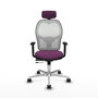 PIQUERAS Y CRESPO Silla de oficina Jorquera con mecanismo Sincro/Traslack Morado y Blanco