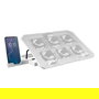 Mars Gaming MNBC23 Soporte Refrigerador / Cooling Pad para Portátiles hasta 16' con 6 Ventiladores, LED Azul, 2 Puertos USB, Soporte Móvil y Base Ajustable en 6 Posiciones