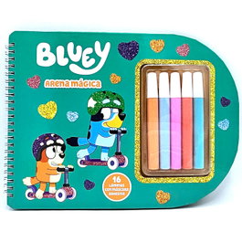 MOOSE Libreta Arena Magica Bluey 21x15cm 16 páginas con 6 tubos de glitter