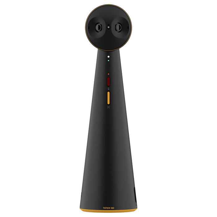 IPEVO KFT Totem Cámara Conferencia 4K 180 Grados con Micrófono Integrado, Webcam, Campo Visión Ultra Gran Angular, Resolución Full HD 1080p, Color Azul