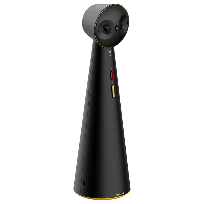 IPEVO KFT Totem Cámara Conferencia 4K 180 Grados con Micrófono Integrado, Webcam, Campo Visión Ultra Gran Angular, Resolución Full HD 1080p, Color Azul