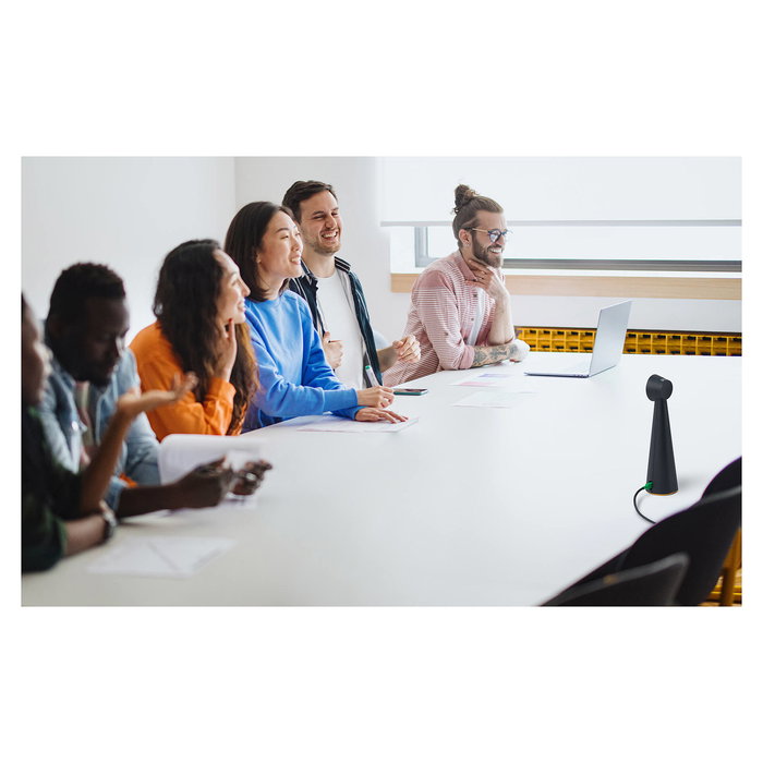 IPEVO KFT Totem Cámara Conferencia 4K 180 Grados con Micrófono Integrado, Webcam, Campo Visión Ultra Gran Angular, Resolución Full HD 1080p, Color Azul