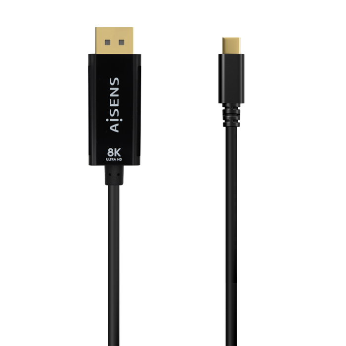 Aisens Cable Conversor USB-C a DisplayPort 8K@60Hz, Negro, 0.8m Aisens Cable Conversor USB-C a DisplayPort 8K@60Hz, Negro, 0.8m