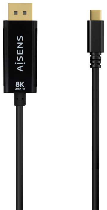 Aisens Cable Conversor USB-C a DisplayPort 8K@60Hz 0,8m Negro Aisens Cable Conversor USB-C a DisplayPort 8K@60Hz 0,8m Negro