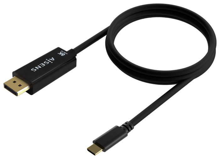 Aisens Cable Conversor USB-C a DisplayPort 8K@60Hz 0,8m Negro Aisens Cable Conversor USB-C a DisplayPort 8K@60Hz 0,8m Negro