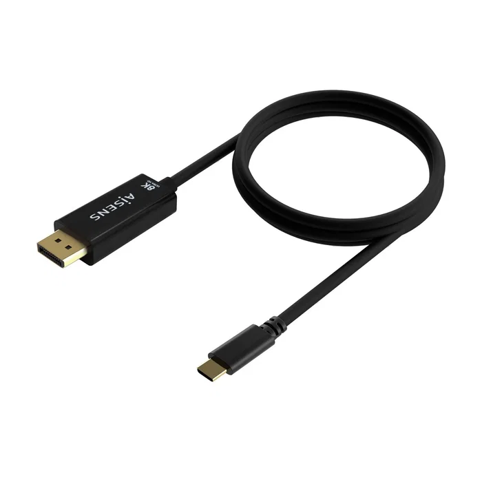Aisens Cable Conversor USB-C a DisplayPort 8K@60Hz, 0.8m, Negro Aisens Cable Conversor USB-C a DisplayPort 8K@60Hz, 0.8m, Negro