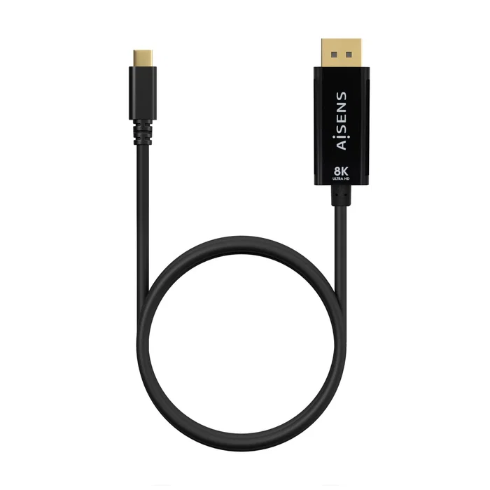 Aisens Cable Conversor USB-C a DisplayPort 8K@60Hz, 0.8m, Negro Aisens Cable Conversor USB-C a DisplayPort 8K@60Hz, 0.8m, Negro