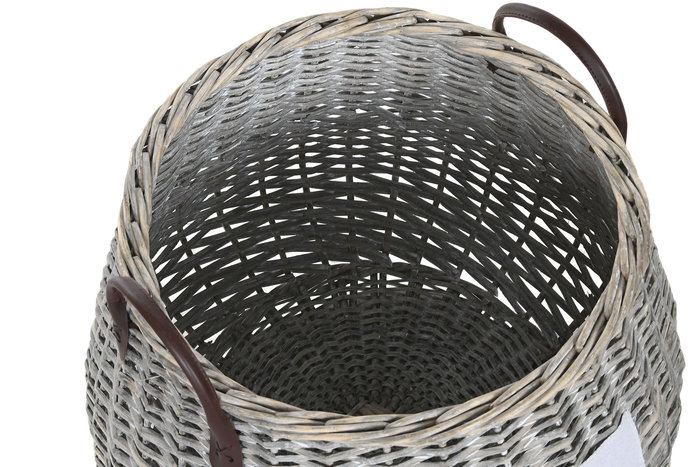 DKD Home Decor Cesta Shabby Natural Mimbre 45 x 40 x 45 cm Set de 2