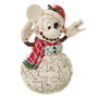 Enesco Figura Disney Mickey Muñeco Nieve 17cm Resina Pintada a Mano