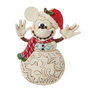 Enesco Figura Disney Mickey Muñeco Nieve 17cm Resina Pintada a Mano