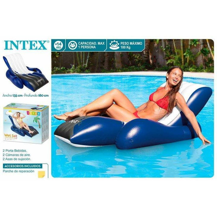 INTEX Tumbona inflable de lujo con diseño curvo
