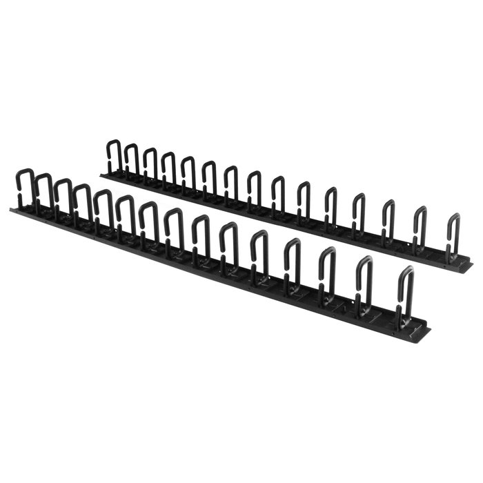 StarTech.com Gestor de Cableado Vertical con Anillas en D, 1,8m, Negro
