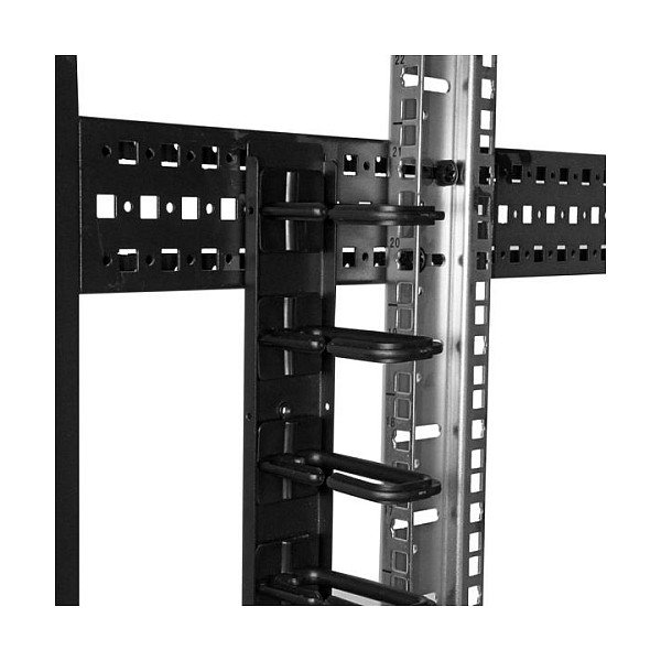 StarTech.com Gestor de Cableado Vertical con Anillas en D, 1,8m, Negro