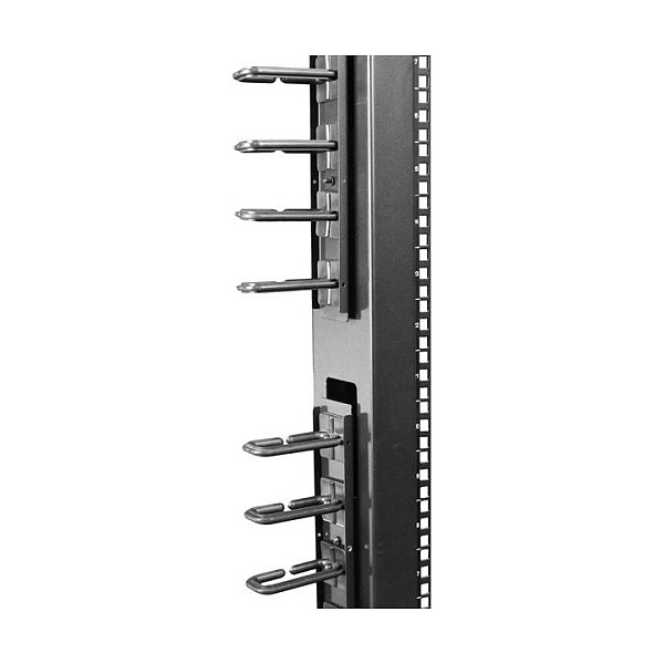 StarTech.com Gestor de Cableado Vertical con Anillas en D, 1,8m, Negro