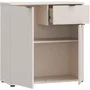 GANYMEDE Aparador Pequeño Mueble de Almacenaje GNMk222lu60 2 Puertas 1 Cajón Arena 80,1 x 34,1 x 82,3 cm