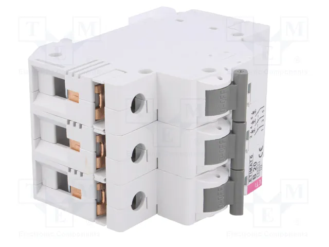 ETI POLAM Interruptor magnetotérmico ETIMAT 6 3P 20A 6kA ETI POLAM Interruptor magnetotérmico ETIMAT 6 3P 20A 6kA