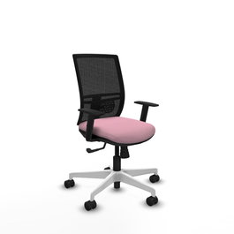 PIQUERAS Y CRESPO Silla de oficina Yunquera Rosa y Negro
