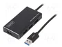 Digitus Hub USB 3.2 Gen 1 con 4 puertos y alimentación, Negro
