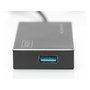 Digitus Hub USB 3.2 Gen 1 con 4 puertos y alimentación, Negro