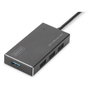 Digitus Hub USB 3.2 Gen 1 con 4 puertos y alimentación, Negro