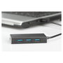 Digitus Hub USB 3.2 Gen 1 con 4 puertos y alimentación, Negro
