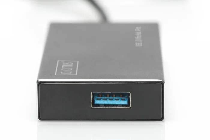 Digitus Hub USB 3.2 Gen 1 con 4 puertos y alimentación, Negro