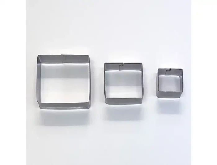 SIO-2 Set de 3 Cortadores Metálicos Cuadrados para Cerámica, Arcilla y Modelado - Herramientas de Cerámica, Utensilios para Manualidades, 220 mm