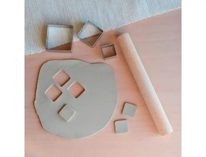 SIO-2 Set de 3 Cortadores Metálicos Cuadrados para Cerámica, Arcilla y Modelado - Herramientas de Cerámica, Utensilios para Manualidades, 220 mm