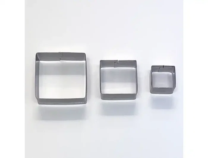 SIO-2 Cortador Metálico SIO-2 Cuadrado Set de 3 Piezas - Herramienta para Cerámica y Arcilla - Metal Resistente