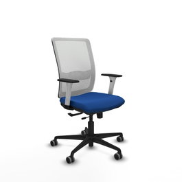 PIQUERAS Y CRESPO Silla de oficina Haches con mecanismo Sincro/Traslack Azul y Blanco