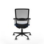 PIQUERAS Y CRESPO Silla de oficina Haches con mecanismo Sincro/Traslack Azul y Blanco