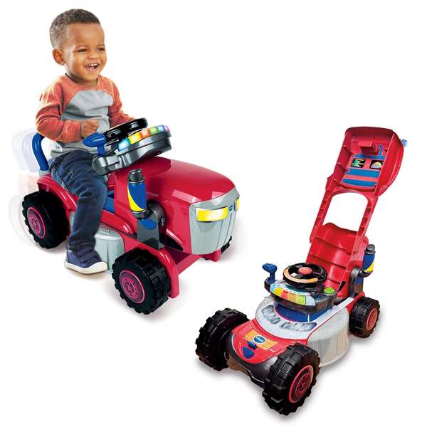 VTech Triciclo Infantil 2 en 1 Rojo Convertible en Tractor y Cortacésped con Sonidos y Luces 55x15x38 cm VTech Triciclo Infantil 2 en 1 Rojo Convertible en Tractor y Cortacésped con Sonidos y Luces 55x15x38 cm