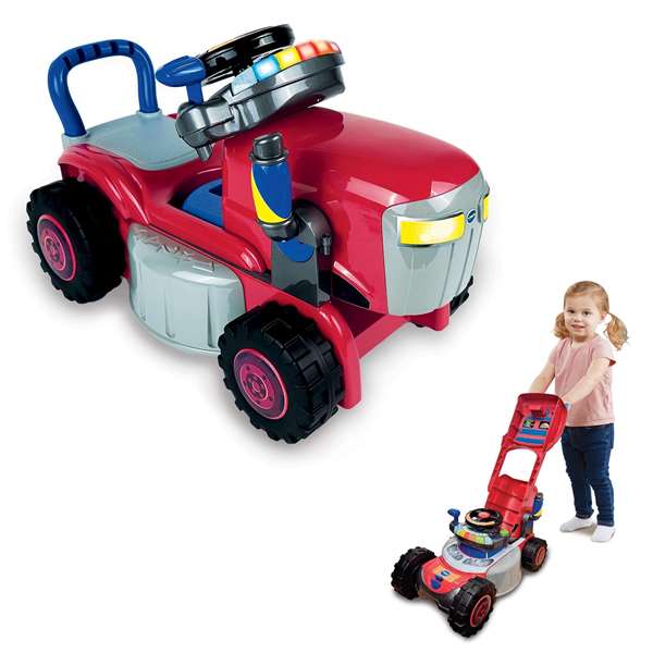 VTech Triciclo Infantil 2 en 1 Rojo Convertible en Tractor y Cortacésped con Sonidos y Luces 55x15x38 cm VTech Triciclo Infantil 2 en 1 Rojo Convertible en Tractor y Cortacésped con Sonidos y Luces 55x15x38 cm