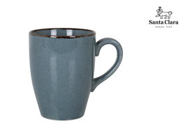 Santa Clara Taza de Cerámica Azul "Salvora", 350 cc, Colección Sta Clara (12 Unidades)