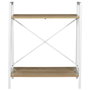 Home Deco Factory Estantería 60x27 Blanca Metal Contrachapado 2 Baldas Altura 70 Colección Essentiel