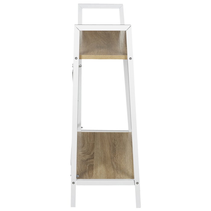 Home Deco Factory Estantería 60x27 Blanca Metal Contrachapado 2 Baldas Altura 70 Colección Essentiel