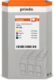 Prindo Multipack de tinta PRSHP364 MCVP Classic Negro/Cian/Magenta/Amarillo
