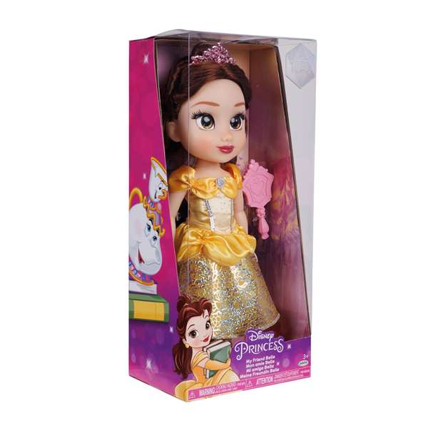 Jakks Pacific Muñeca articulada coleccionable Disney Princesa Bella con ropa y accesorios, 38 cm