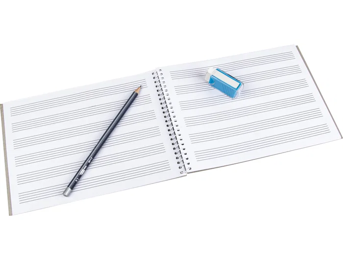 Liderpapel Bloc de música de pentagrama 3mm cuarto 20 hojas 100g/m2