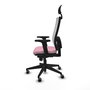 PIQUERAS Y CRESPO Silla de oficina Horna Rosa y Blanco